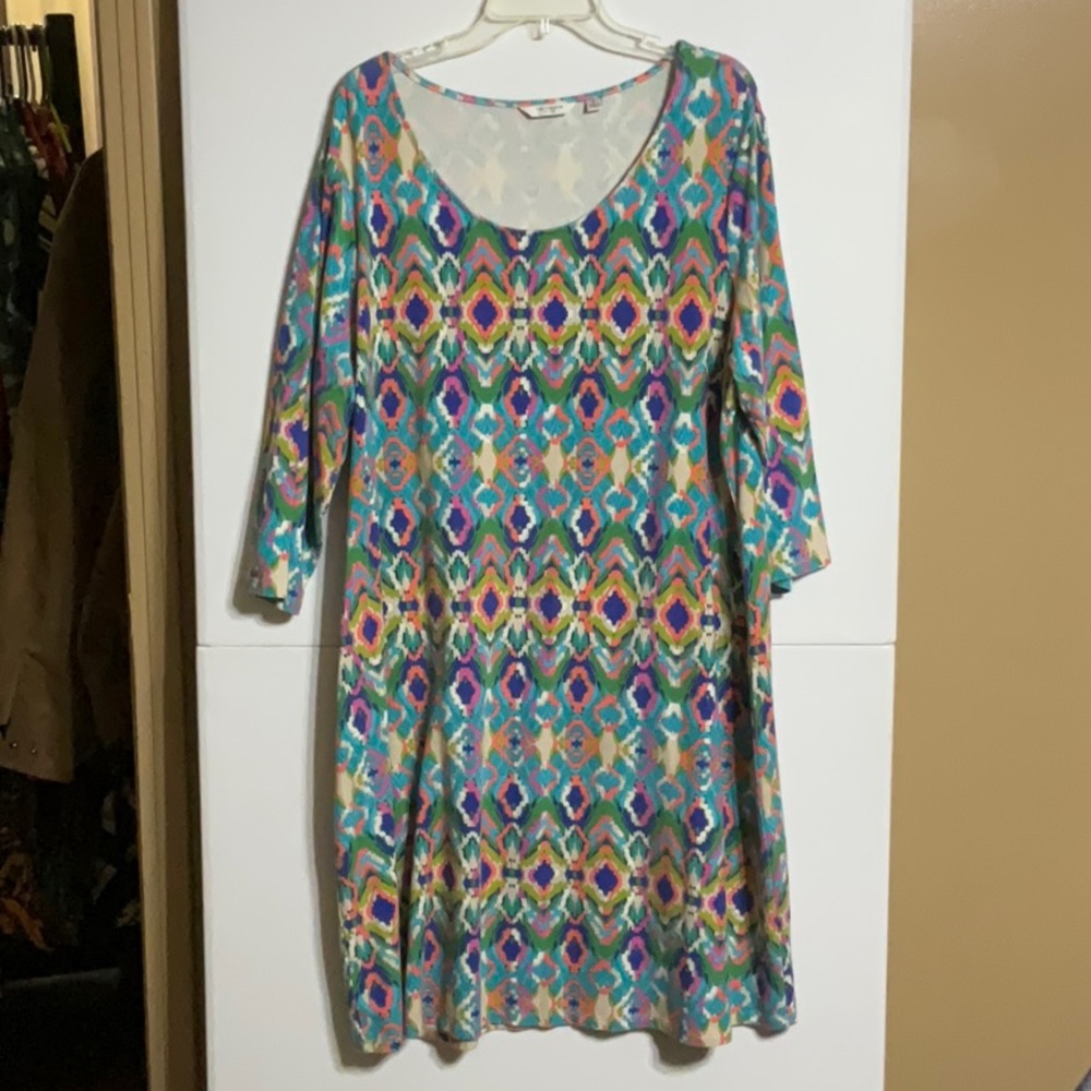 Colorful Liz Claiborne Print Dress